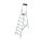 KRAUSE Stehleiter einseitig MONTO Safety silber 7 Stufen, H: 230,0 cm