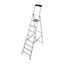 KRAUSE Stehleiter einseitig MONTO Safety silber 8 Stufen,...