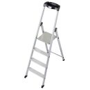 KRAUSE Stehleiter einseitig MONTO Solido silber 4 Stufen,...