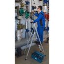 KRAUSE Stehleiter einseitig MONTO Solido silber 5 Stufen, H: 185,0 cm