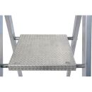 KRAUSE Stehleiter einseitig MONTO Solido silber 5 Stufen, H: 185,0 cm