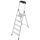 KRAUSE Stehleiter einseitig MONTO Solido silber 5 Stufen, H: 185,0 cm