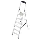 KRAUSE Stehleiter einseitig MONTO Solido silber 6 Stufen,...