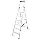 KRAUSE Stehleiter einseitig MONTO Solido silber 6 Stufen,...