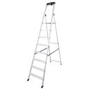 KRAUSE Stehleiter einseitig MONTO Solido silber 8 Stufen,...