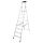 KRAUSE Stehleiter einseitig MONTO Solido silber 8 Stufen, H: 255,0 cm