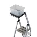 KRAUSE Stehleiter einseitig MONTO Secury mit Multi-Grip silber 4 Stufen, H: 160,0 cm