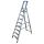 KRAUSE Stehleiter einseitig STABILO silber 8 Stufen, H: 275,0 cm