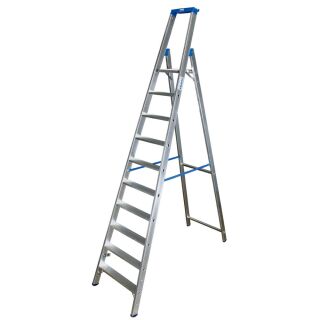 KRAUSE Stehleiter einseitig STABILO silber 10 Stufen, H: 325,0 cm