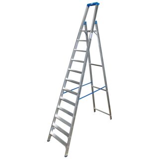 KRAUSE Stehleiter einseitig STABILO silber 12 Stufen, H: 375,0 cm