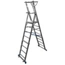 KRAUSE Podestleiter STABILO silber 8 Sprossen, H: 286,0 cm
