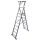 KRAUSE Podestleiter STABILO silber 8 Sprossen, H: 286,0 cm