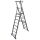 KRAUSE Podestleiter STABILO silber 8 Sprossen, H: 286,0 cm