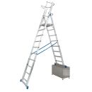 KRAUSE Podestleiter STABILO silber 10 Sprossen, H: 369,0 cm