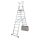 KRAUSE Podestleiter STABILO silber 10 Sprossen, H: 369,0 cm