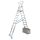 KRAUSE Podestleiter STABILO silber 10 Sprossen, H: 369,0 cm