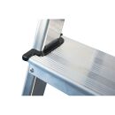 KRAUSE Stehleiter beidseitig MONTO Dopplo silber 2x 4 Stufen, H: 95,0 cm