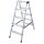 KRAUSE Stehleiter beidseitig MONTO Dopplo silber 2x 5 Stufen, H: 118 cm