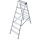 KRAUSE Stehleiter beidseitig MONTO Dopplo silber 2x 7 Stufen, H: 164,0 cm
