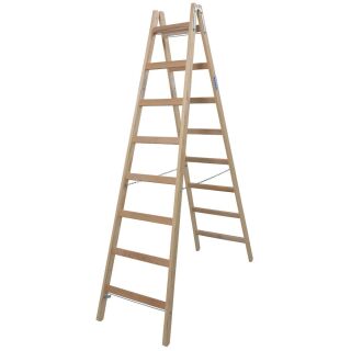 KRAUSE Stehleiter beidseitig STABILO natur 2x 8 Sprossen, H: 240,0 cm