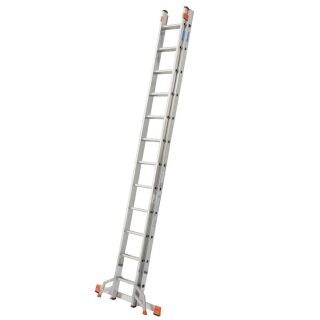 KRAUSE Schiebeleiter MONTO Fabilo silber 24 Sprossen, H: 355,0 cm