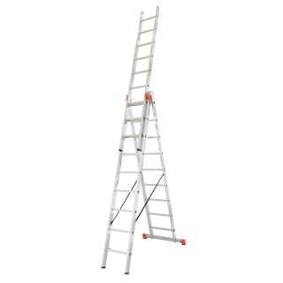 KRAUSE Vielzweckleiter MONTO Tribilo silber 3x 9 Sprossen, H: 270,0 cm