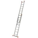 KRAUSE Vielzweckleiter MONTO Tribilo silber 3x 9 Sprossen, H: 270,0 cm