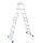 KRAUSE Gelenkleiter STABILO silber 16 Sprossen, H: 130,0 cm
