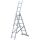 KRAUSE Vielzweckleiter CORDA silber 3x 6 Sprossen, H: 168,0 cm