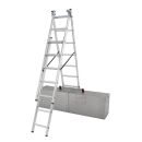 KRAUSE Vielzweckleiter CORDA silber 3x 7 Sprossen, H: 200,0 cm