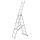 KRAUSE Vielzweckleiter CORDA silber 3x 7 Sprossen, H: 200,0 cm