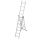 KRAUSE Vielzweckleiter CORDA silber 3x 7 Sprossen, H: 200,0 cm