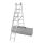 KRAUSE Vielzweckleiter CORDA silber 3x 7 Sprossen, H: 200,0 cm