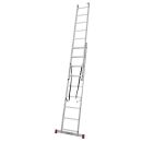 KRAUSE Vielzweckleiter CORDA silber 3x 9 Sprossen, H: 255,0 cm