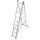 KRAUSE Vielzweckleiter CORDA silber 3x 9 Sprossen, H: 255,0 cm