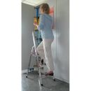 KRAUSE Stehleiter einseitig CORDA silber 3 Stufen, H:...