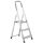 KRAUSE Stehleiter einseitig CORDA silber 3 Stufen, H: 125,0 cm