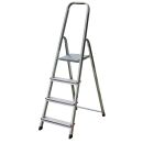 KRAUSE Stehleiter einseitig CORDA silber 4 Stufen, H:...