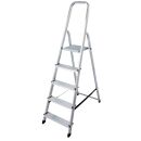 KRAUSE Stehleiter einseitig CORDA silber 5 Stufen, H:...