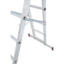 KRAUSE Vielzweckleiter CORDA silber 2x 6 Sprossen, H: 168,0 cm