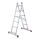 KRAUSE Vielzweckleiter CORDA silber 2x 6 Sprossen, H: 168,0 cm