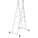 KRAUSE Vielzweckleiter CORDA silber 2x 7 Sprossen, H:...