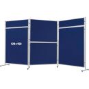 FRANKEN Trennwand ECO, doppelseitig, blau 120,0 x 150,0...