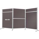 FRANKEN Trennwand ECO, doppelseitig, grau 120,0 x 150,0...