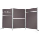 FRANKEN Trennwand ECO, doppelseitig, grau 120,0 x 60,0...