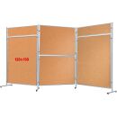 FRANKEN Trennwand ECO, doppelseitig, braun 120,0 x 150,0...