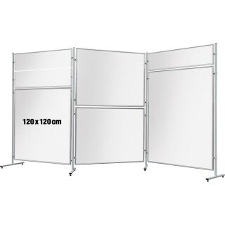 FRANKEN Trennwand ECO, doppelseitig, weiß 120,0 x 120,0 cm, 1 St.