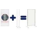 FRANKEN Trennwand ECO, doppelseitig, weiß 120,0 x...
