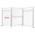 FRANKEN Trennwand ECO, doppelseitig, weiß 120,0 x 150,0 cm, 1 St.
