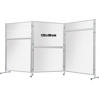FRANKEN Trennwand ECO, doppelseitig EL-UTS90, weiß 120,0 x 90,0 cm, 1 St.